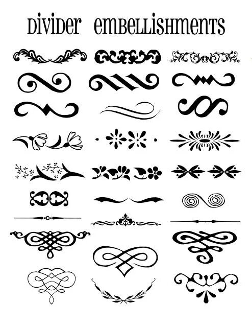Красивые символы для оформления Whatever You Say: Every Embellishment Lettering, Hand lettering, Embellishments