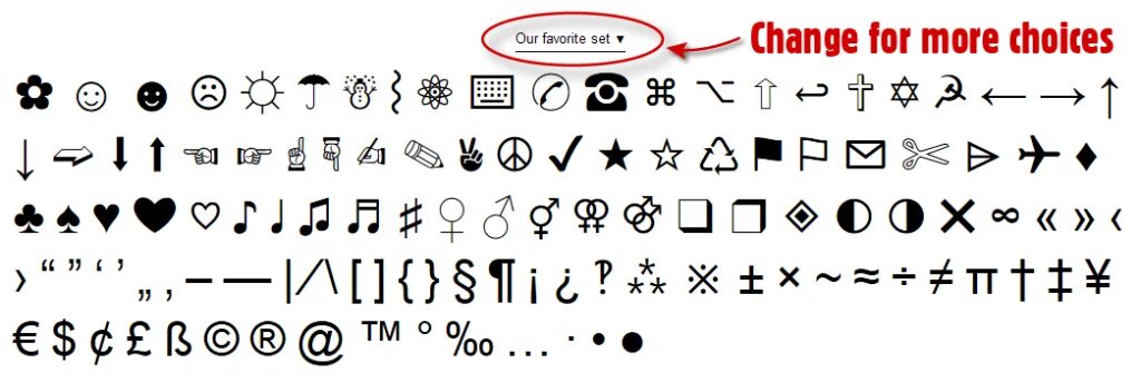 Красивые символы для оформления профиля Copy and Paste Characters from Copypastecharacters.com Gabriola Graphics