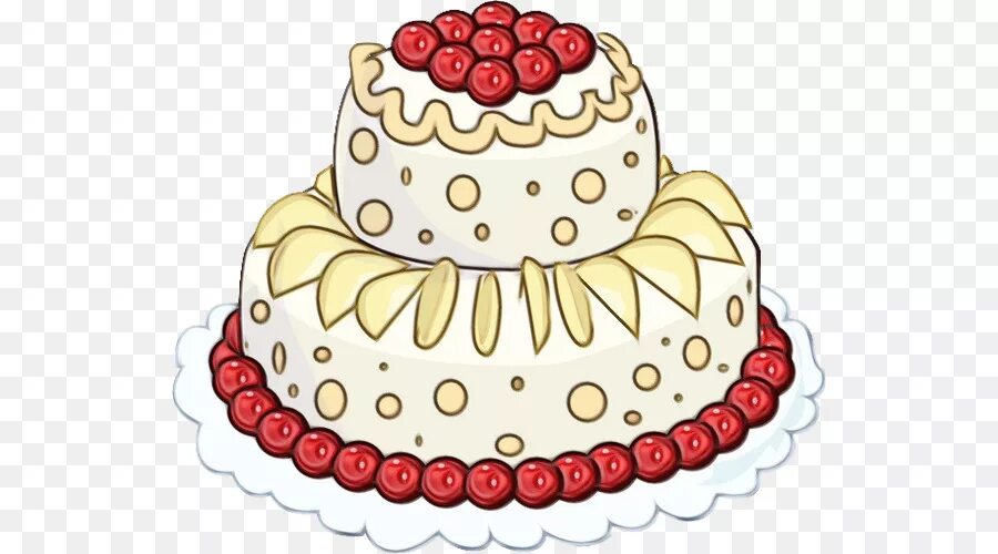 Красивые сказочные торты для оформления распечатать Watercolor - Cartoon Birthday Cake - CleanPNG / KissPNG