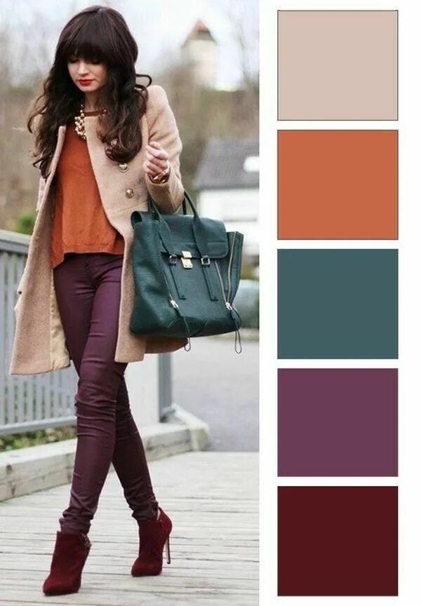 Красивые сочетания с бордовым цветом в одежде #colour combinations Colour combinations fashion, Color combinations for clothes