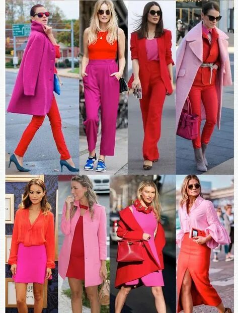 Красивые сочетания с красным в одежде 10 популярных идей на тему "colorblocking outfit" для вдохновения