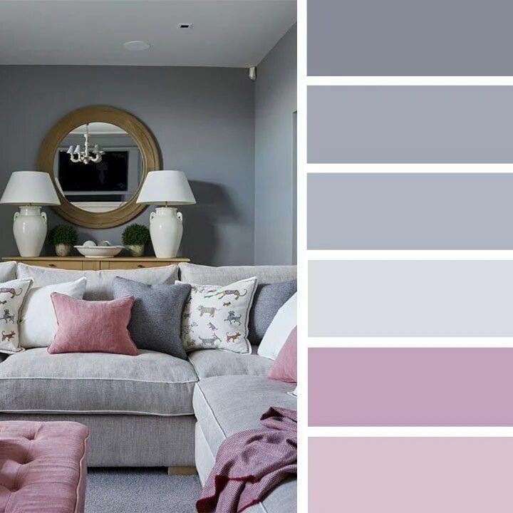 Красивые сочетания с серым цветом в интерьере Gray and #blush color scheme - Beautiful color palettes Find 1000s Color palette