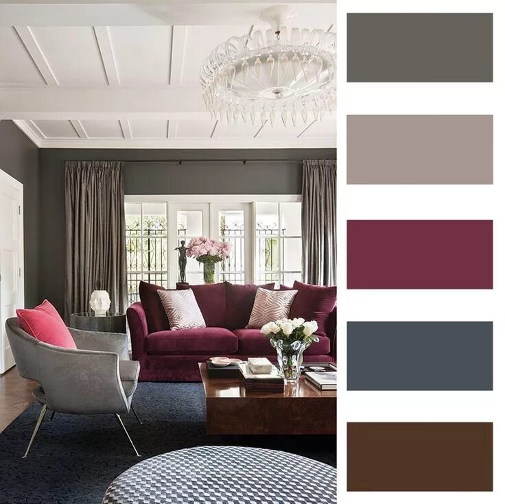 Красивые сочетания с серым цветом в интерьере interior colour palette by paleutr Interiores, Decoração da sala, Cores interior