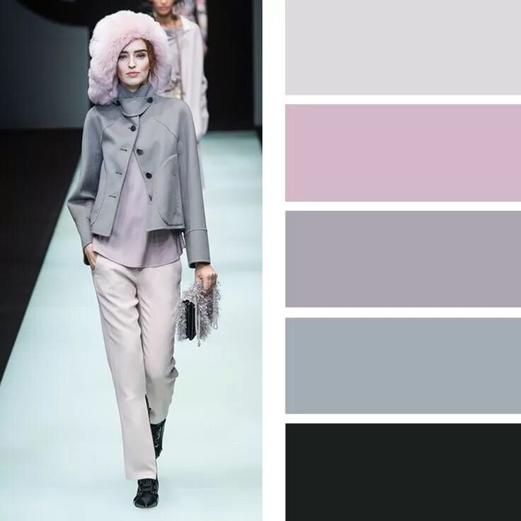 Красивые сочетания с серым цветом в одежде Giorgio Armani Kleuren