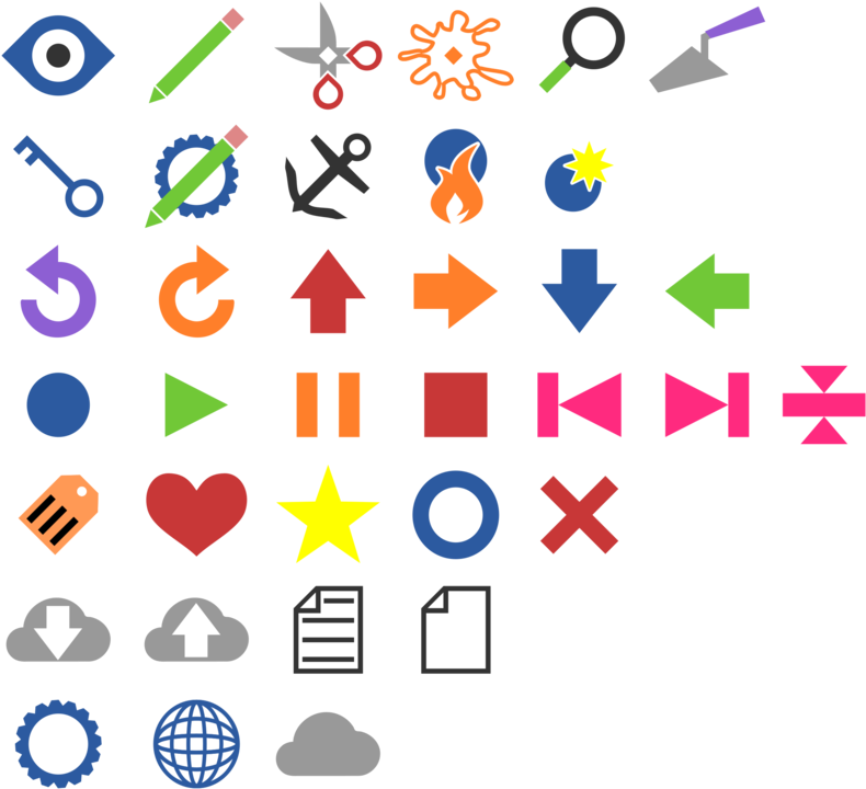Красивые сочетания символов для оформления Astrological Symbols Computer Icons Zodiac Color - Symbols Colored - (813x750) P