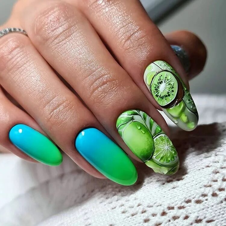 Красивые сочные маникюр Instagram Green nails, Nail art designs, Fashion nails