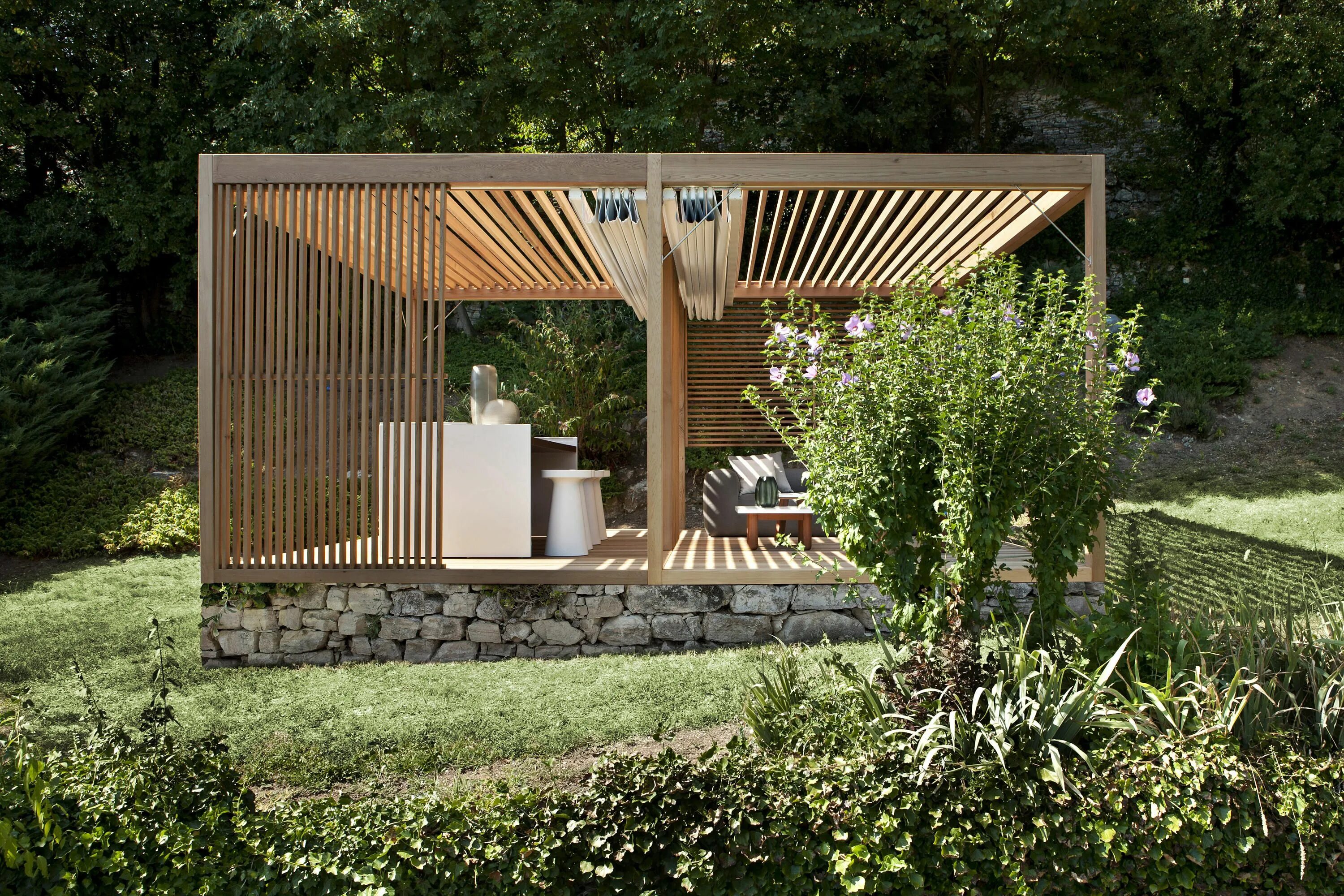 Красивые современные беседки фото ZEN APPLE - Stools from Exteta Architonic Outdoor pergola, Pergola, Outdoor desi