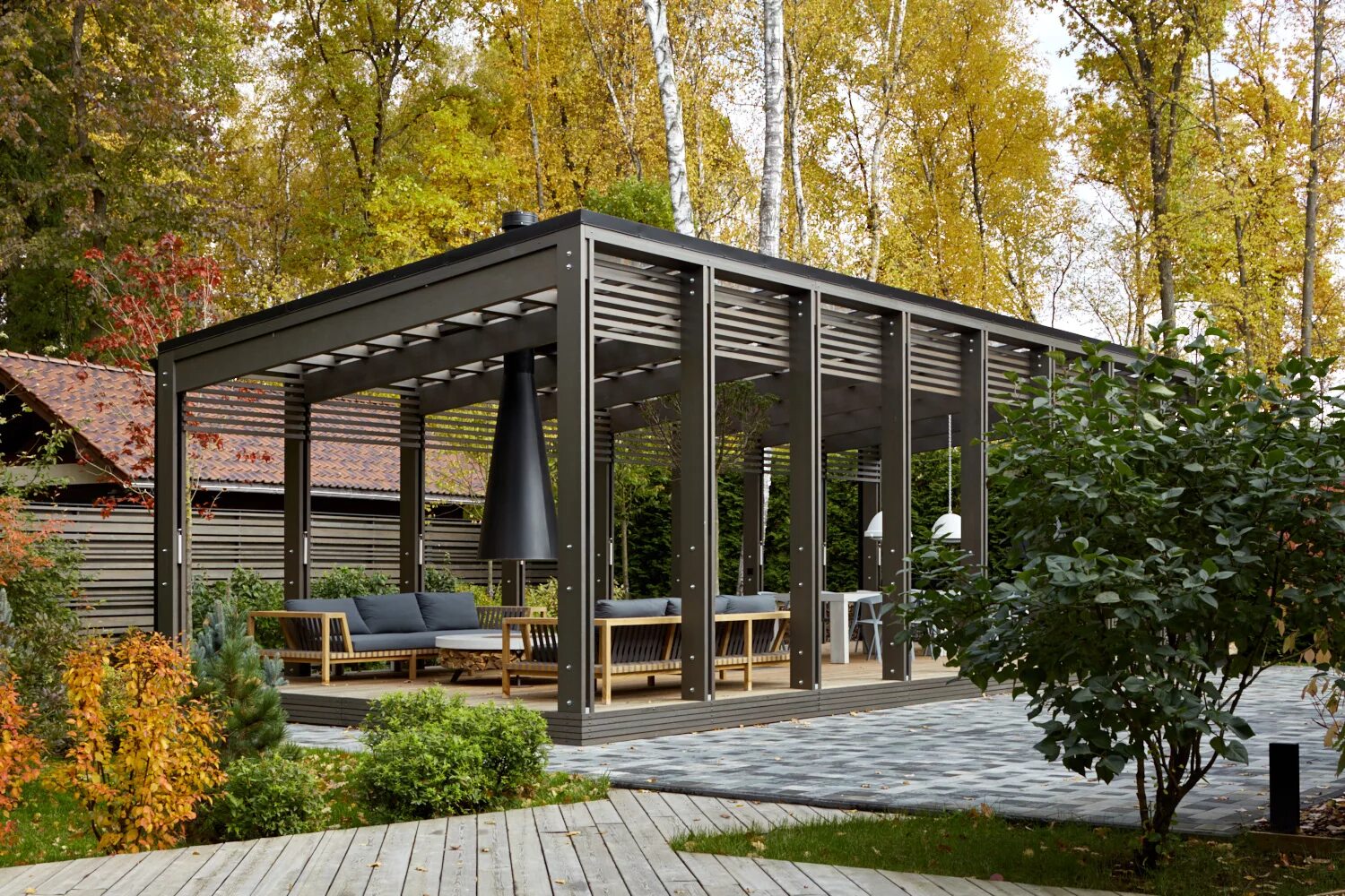 Красивые современные беседки фото Garden Pavillion :: Behance