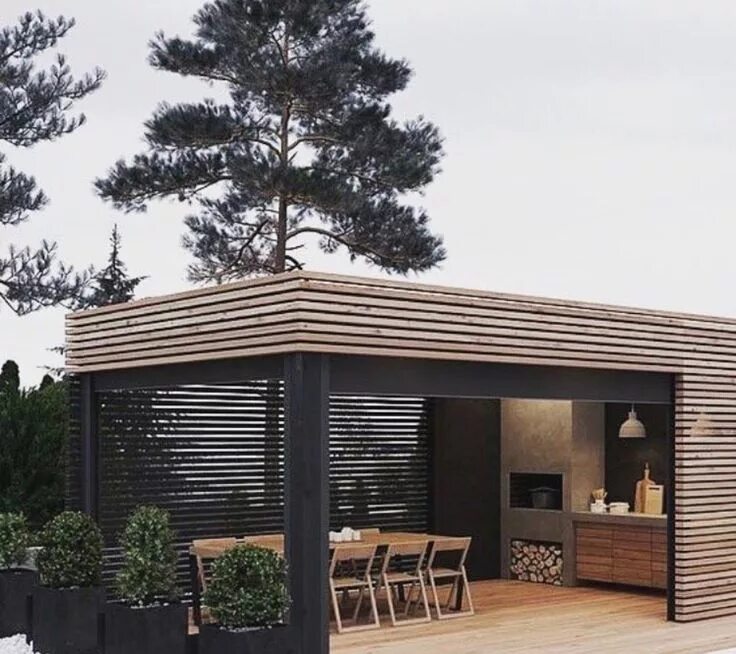 Красивые современные беседки фото Pin su Native garden Idee giardino moderno, Arredamento giardino esterno, Arreda