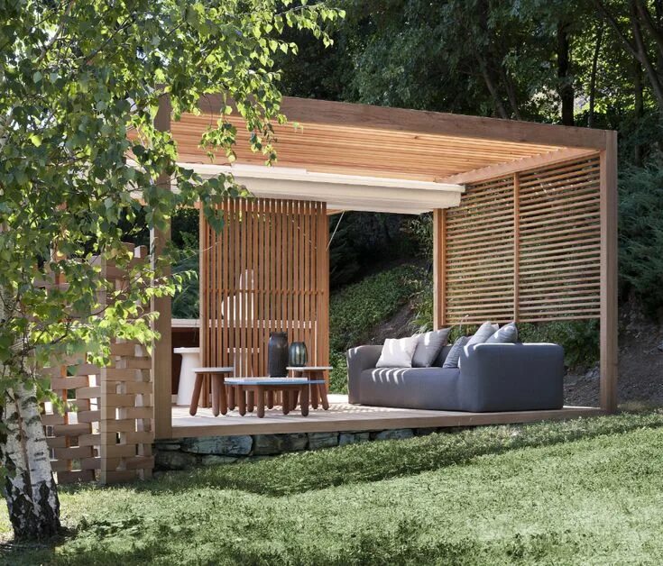 Красивые современные беседки фото Zen XL - Zen XL design de haute qualité Architonic Pergola designs, Pergola plan