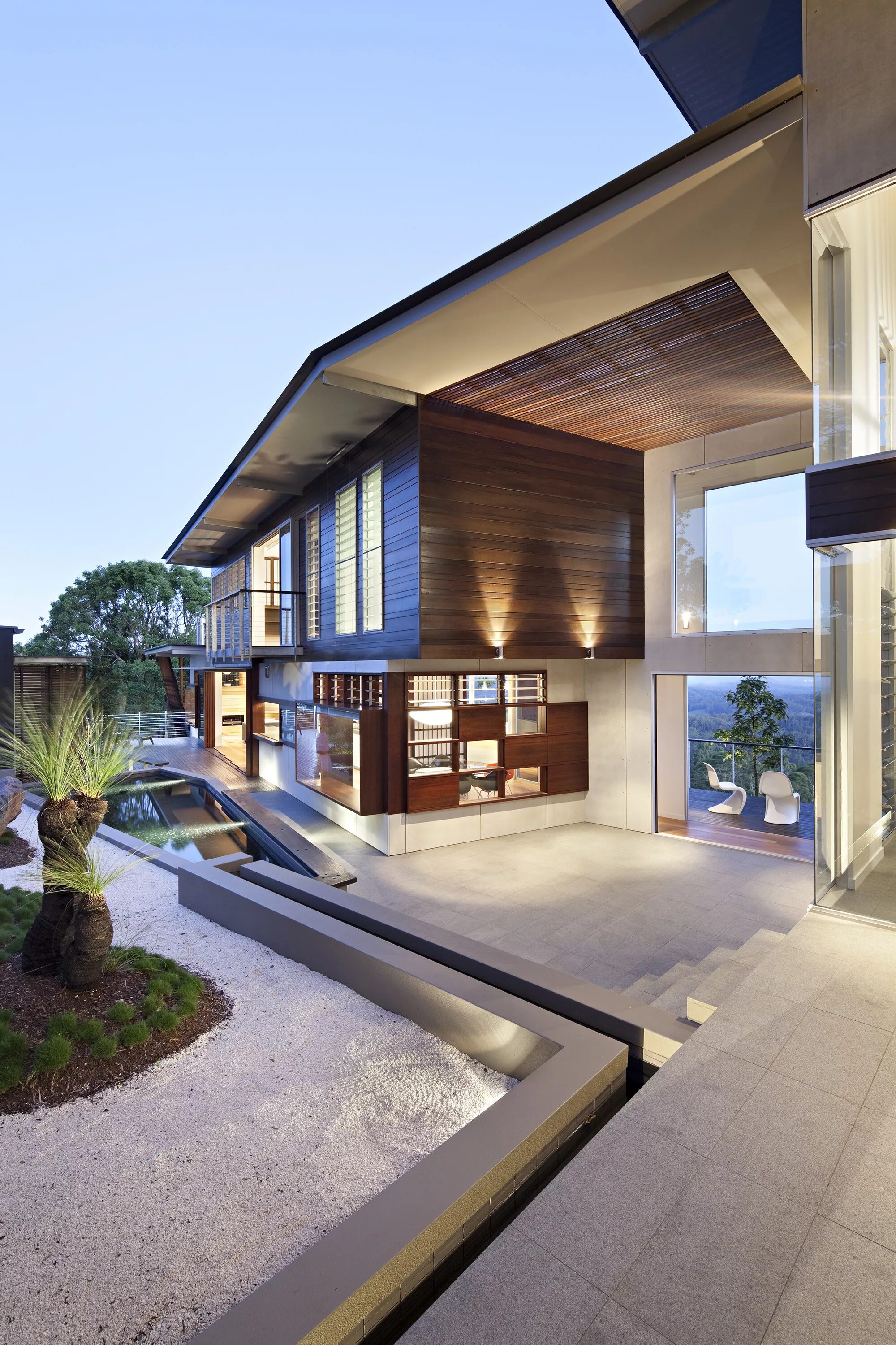 Красивые современные частные дома фото Gallery of Glass House Mountains House / Bark Design Architects - 13