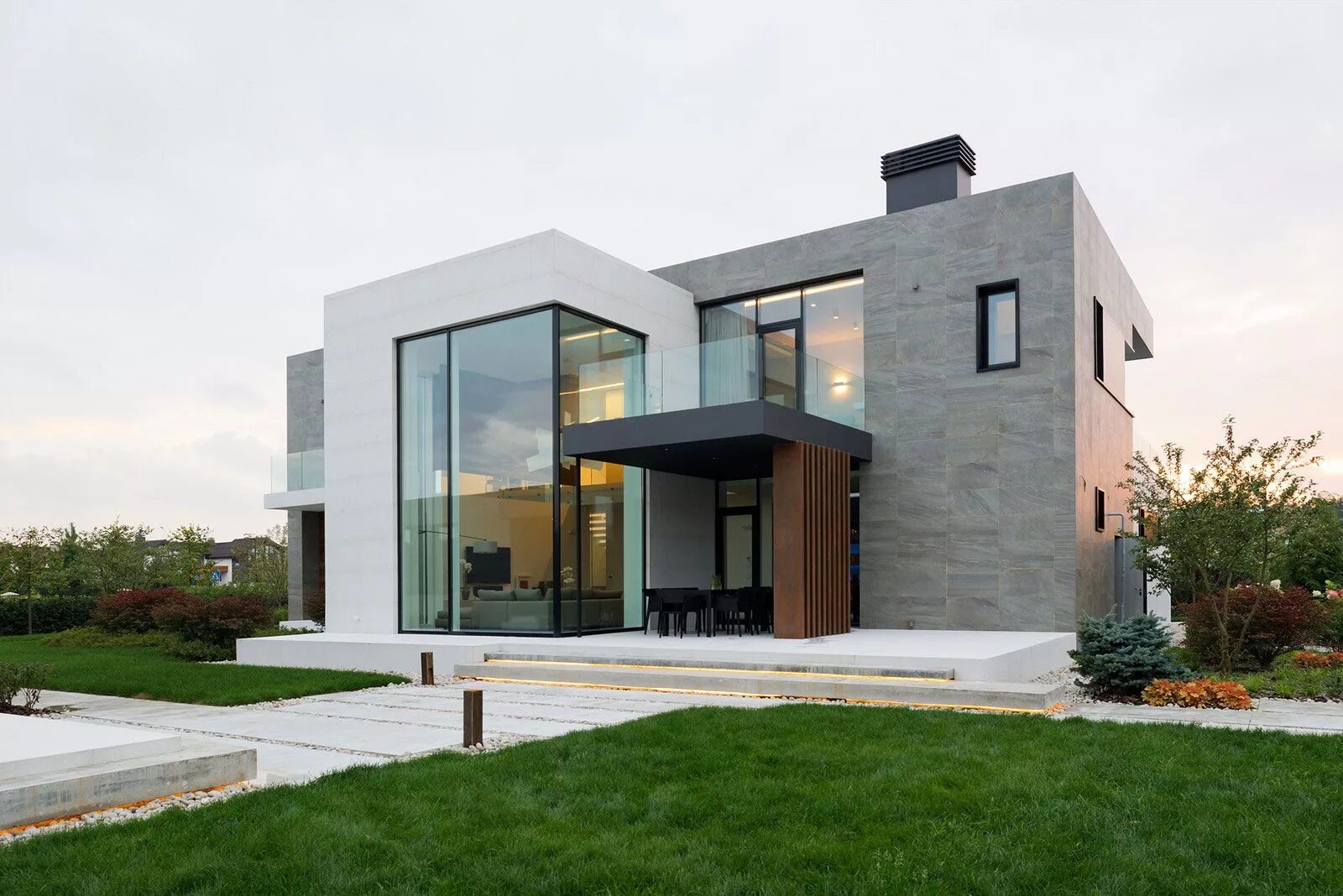 Красивые современные частные дома фото Alexandra Fedorova Designs an Elegant Contemporary House in Pestovo, Russia Mode