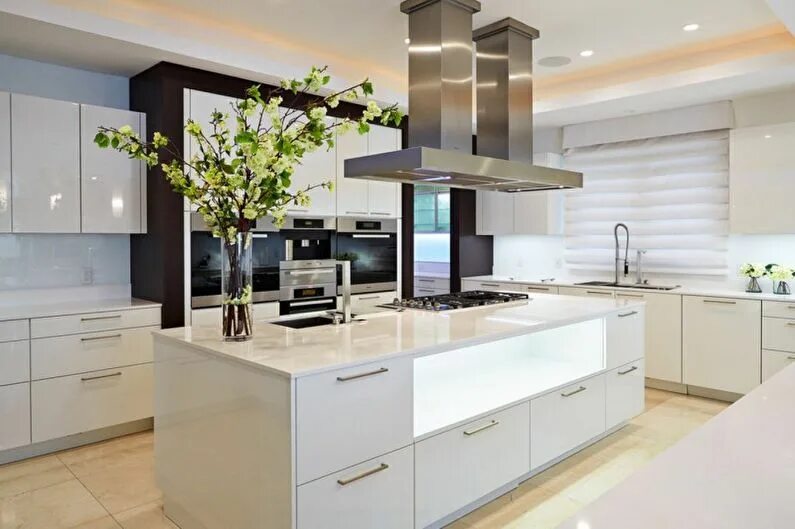 Красивые современные кухни фото Кухни в стиле хай-тек: 80 фото дизайна интерьеров, идеи для ремонта Contemporary