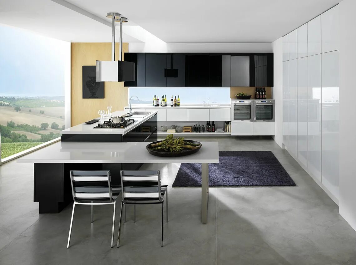 Красивые современные кухни фото Черная кухня BIEFBI Roma Cucine