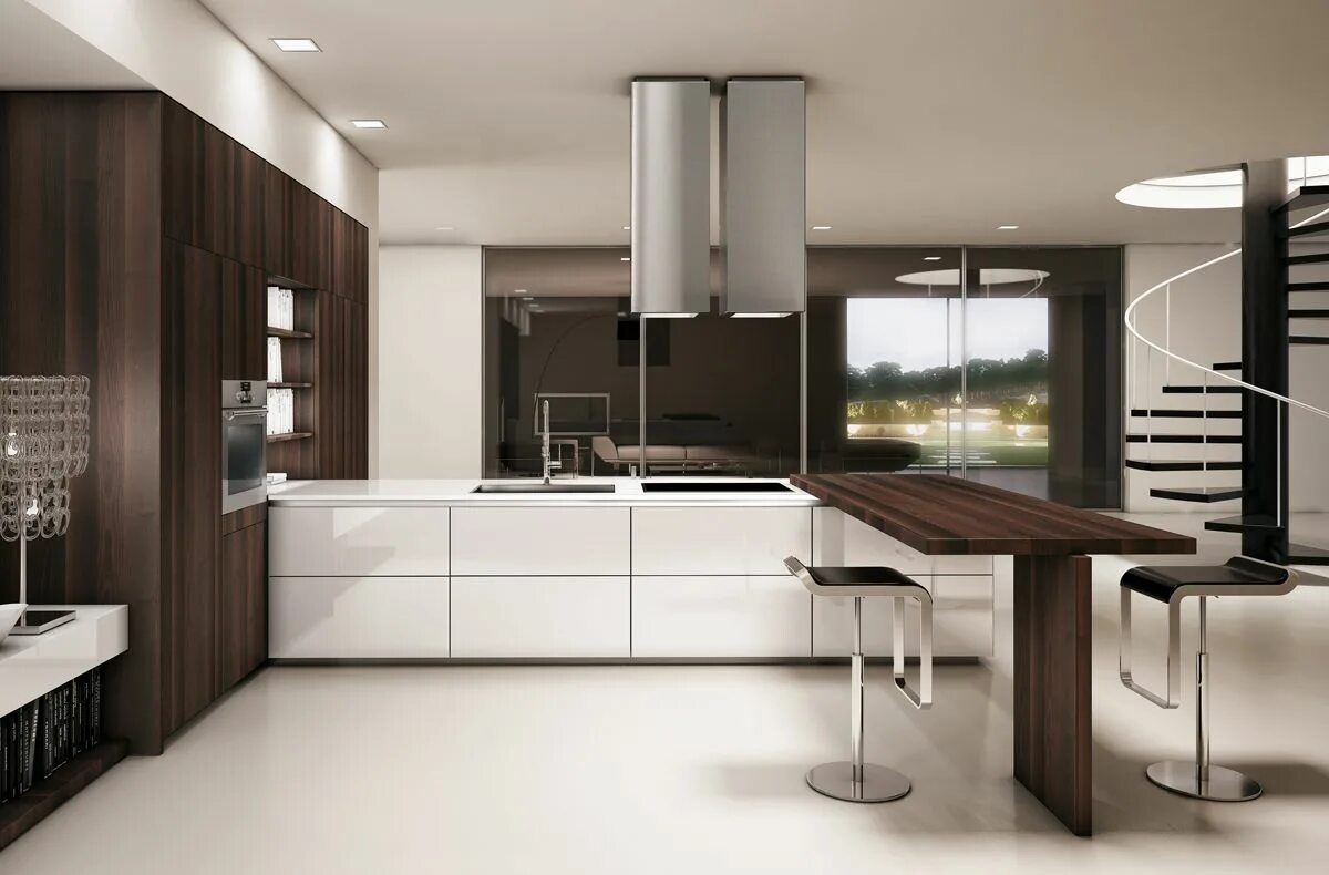Красивые современные кухни в интерьере фото Pin de Luxury Living by Studio Nika en Luxusní kuchyně SCIC Barra de cocina, Dis