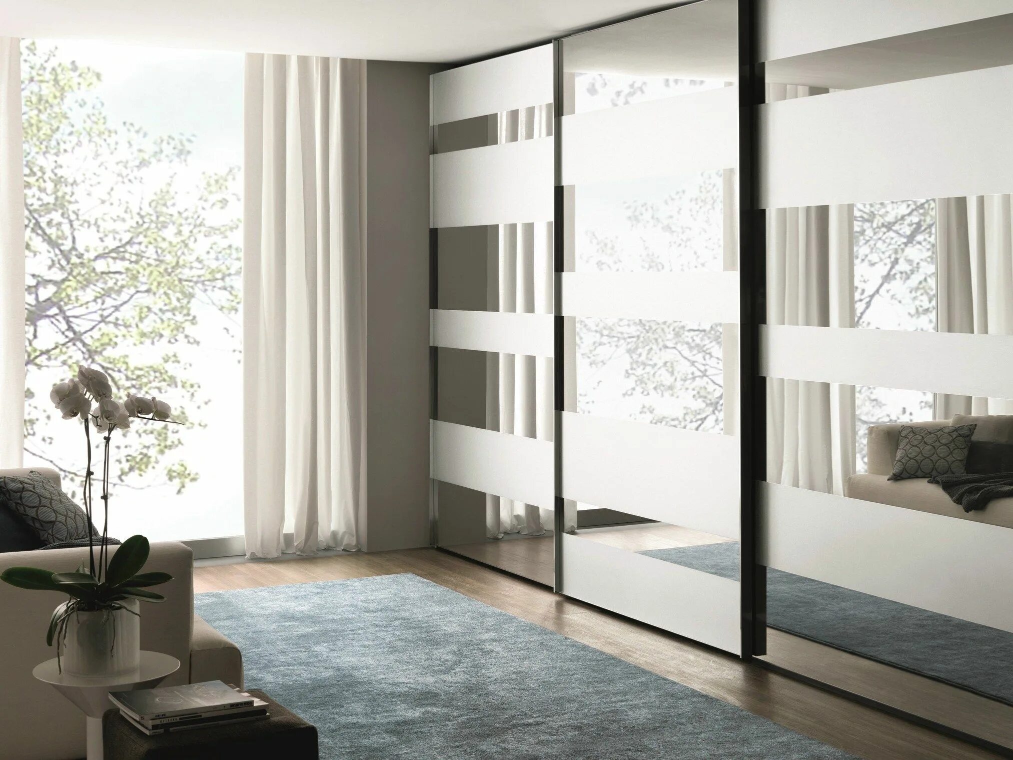 Красивые современные шкафы купе фото SEGMENTA NEW Mirrored glass wardrobe by MisuraEmme Wardrobe door designs, Slidin