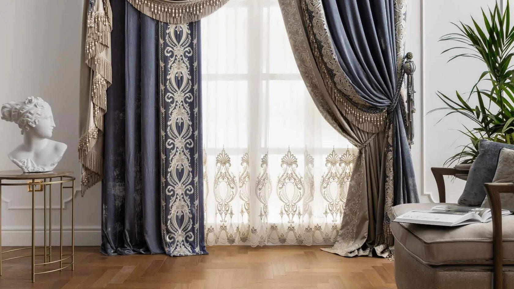 Красивые современные шторы фото Купить итальянские шторы Allure от Chicca Orlando Мастерская Ланы Мильковской