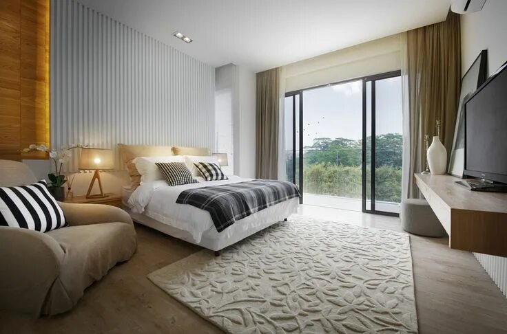 Красивые спальни дизайн Ceiling to hide curtain rails Bedroom design, Modern bedroom decor, Bedroom deco