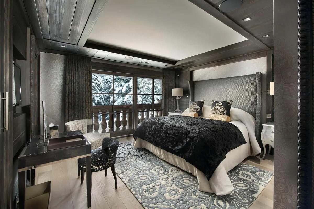 Красивые спальни дизайн фото в доме Pin on спальня Chalet interior design, Chalet interior, Home