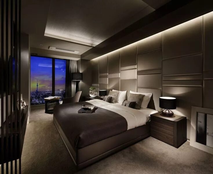 Красивые спальни дизайн интерьера Pin em neo home sweet home Quarto luxo, Decoração quarto luxo, Paredes estofadas