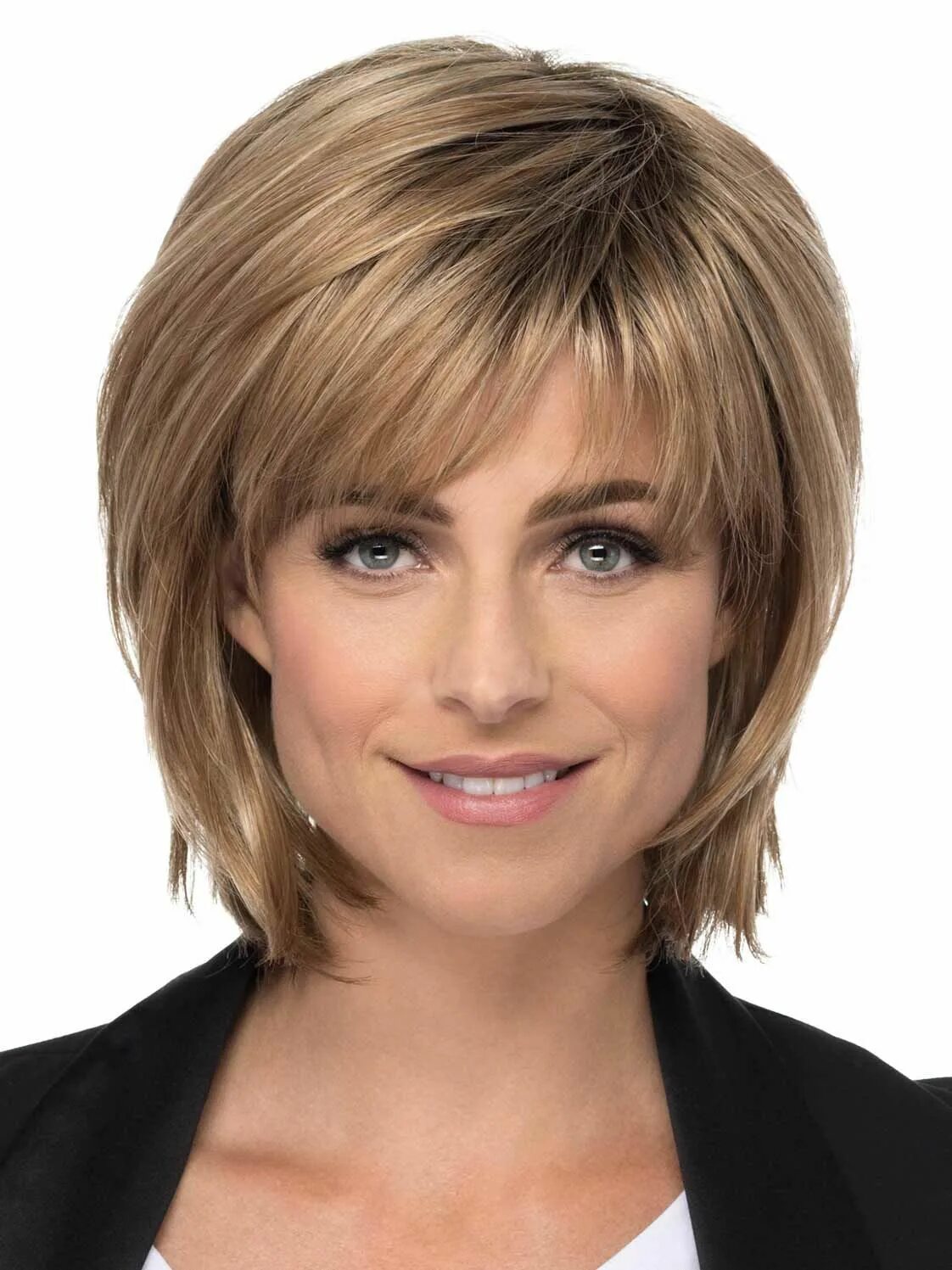 Красивые средние стрижки для женщин фото Estetica Heather Synthetic Wig Final Sale, R2 4 Darkest Brown and Dark Brown ble