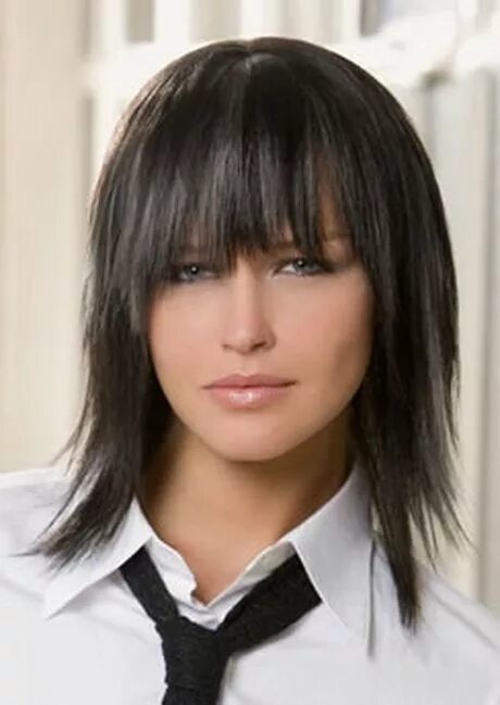 Красивые средние стрижки с челкой Pin on Hair