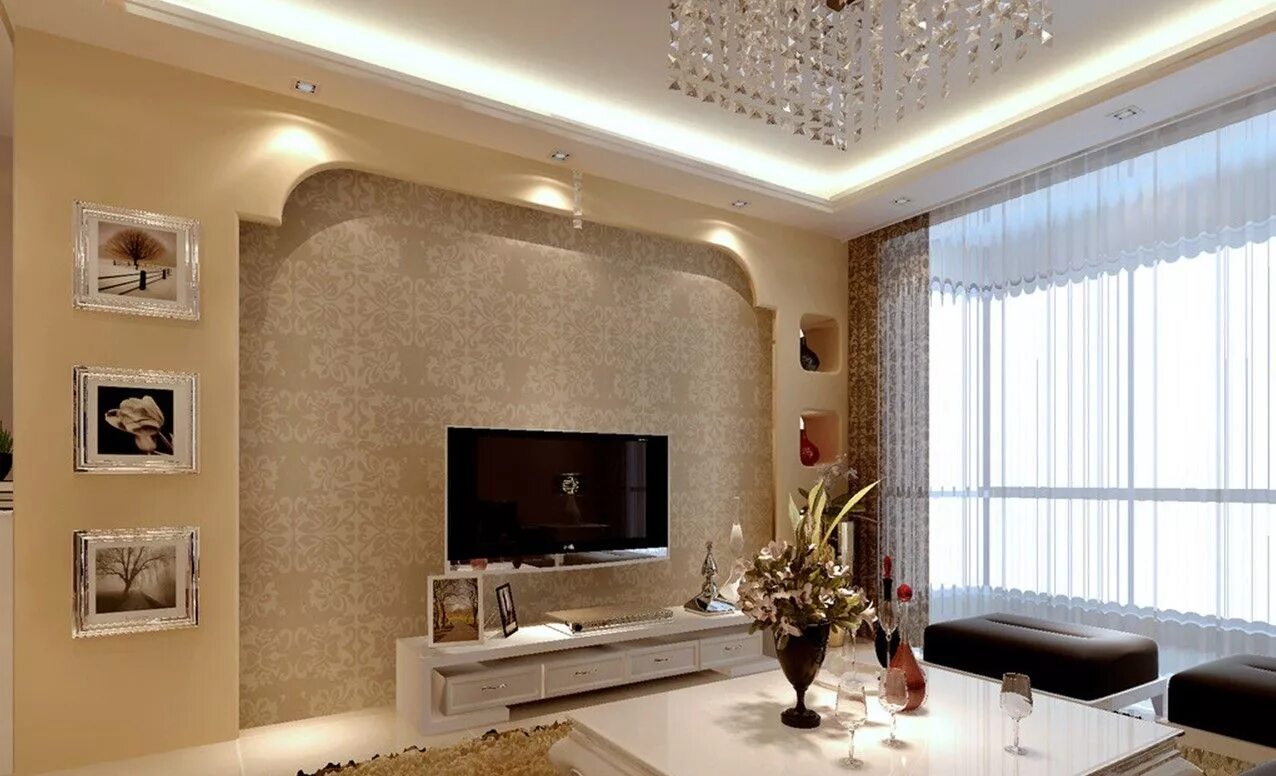 Красивые стены квартир фото фото Latest-wall-design-for-living-room Indian living rooms, Living room designs, Tv 