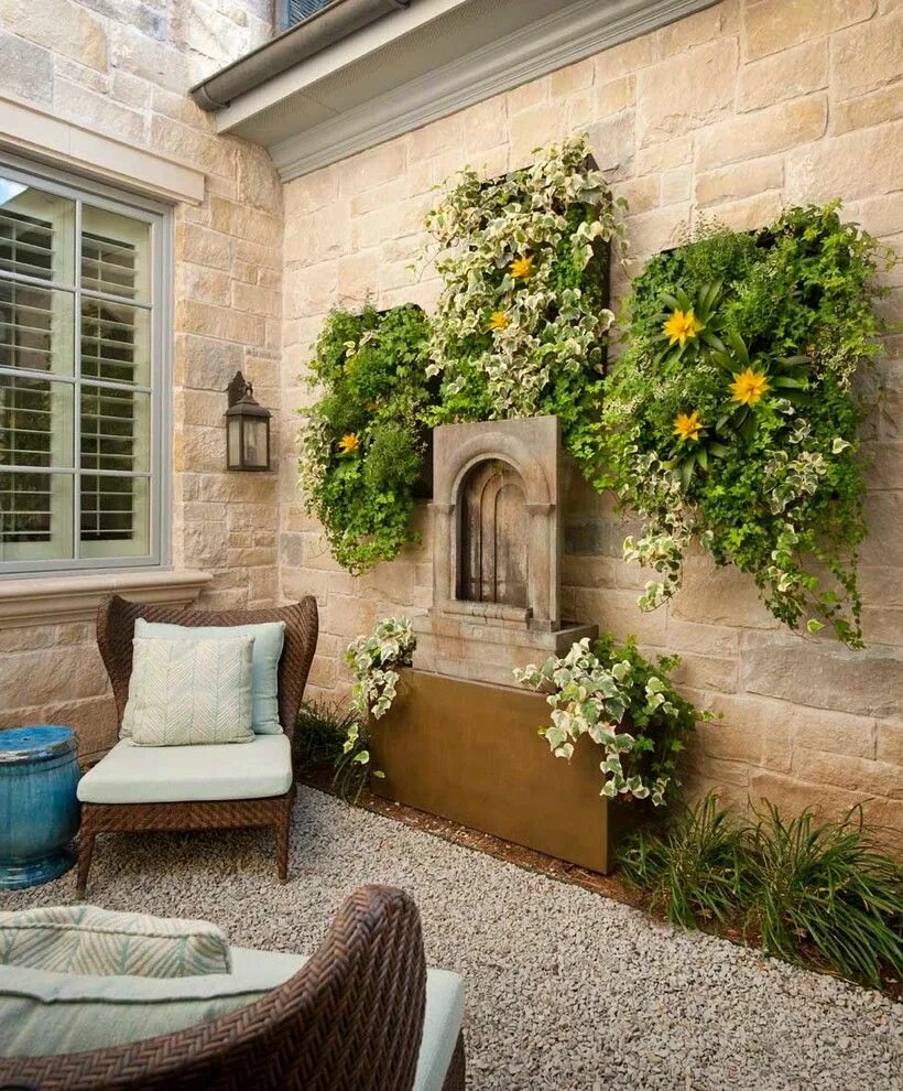 Красивые стены в доме фото Gorgeous Built-In Planter Ideas Patio, Garden nook, Patio design