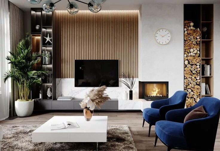 Красивые стены в интерьере гостиной ДИЗАЙН СТУДИЯ А+Б Living room modern, Living room design modern, Small living ro