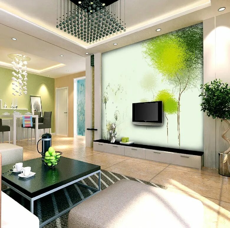 Красивые стены в интерьере гостиной фото Exquisite Wall Coverings from China Living room green, Living room designs, Bedr