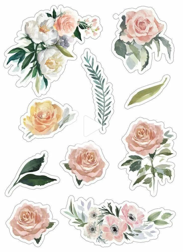 Красивые стикеры для оформления текста Scrapbooking needlework VK #ScrapbookImprimibles in 2020 Floral stickers, Journa