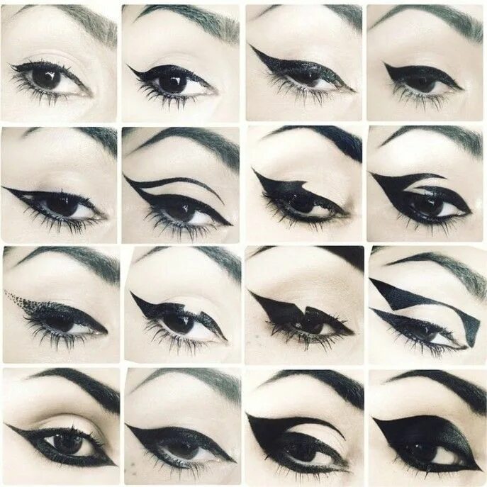 Красивые стрелки на глазах фото Tattoo Liner Vegan Waterproof Liquid Eyeliner - KVD Beauty Sephora