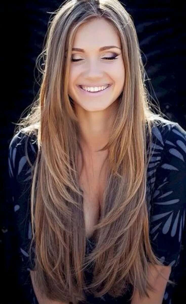 Красивые стрижки на длинные волосы без челки Pin on стиль Straight hair cuts, Haircuts for long hair with layers, Straight la