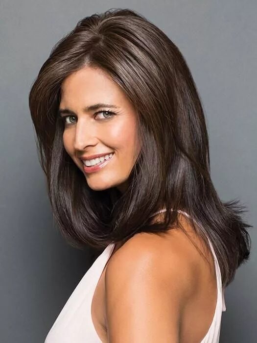 Красивые стрижки на длинные волосы для женщин Top Billing Heat Friendly Mono Toppiece Long bob hairstyles, Hair piece, Bob hai