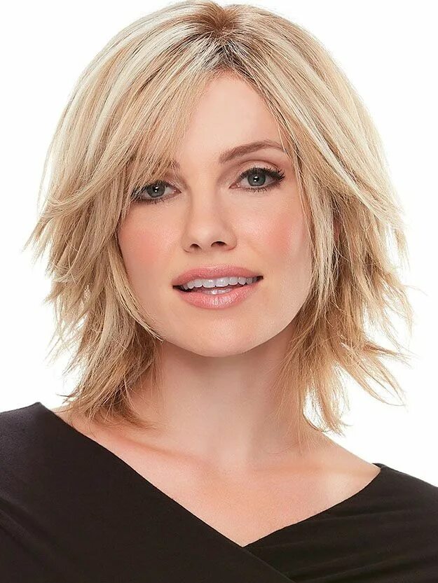 Красивые стрижки на средние волосы тонкие Top Form 6-8 by Jon Renau - Human Hair Topper - The HeadShop Wigs Wavy bob hairs