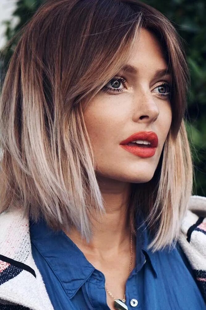 Красивые стрижки с длинной челкой Pin on Corte de cabello