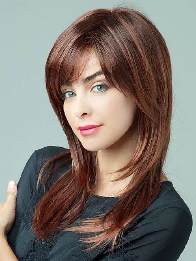 Красивые стрижки волос фото Chocolate Cherry Brown Hair Color Style Latest Women Hairstyles Cortes de pelo l