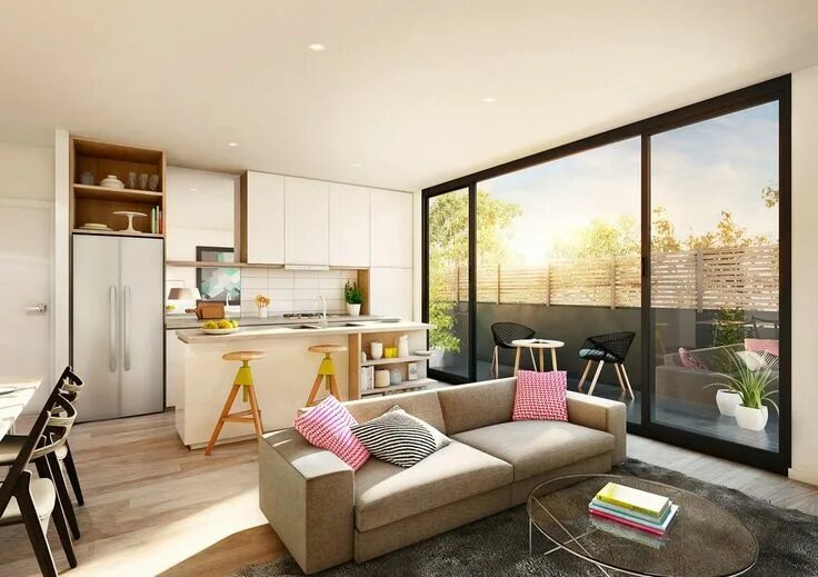 Красивые студии квартиры фото 23 Open Concept Apartment Interiors For Inspiration ต ก แ ต ง อ พ า ร ท เ ม น ท 