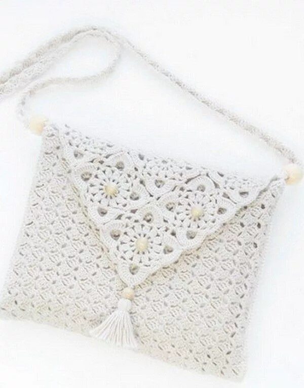 Красивые сумочки крючком Нежная белая сумочка крючком / Crochet lovely tiny white purse Сумки, связанные 