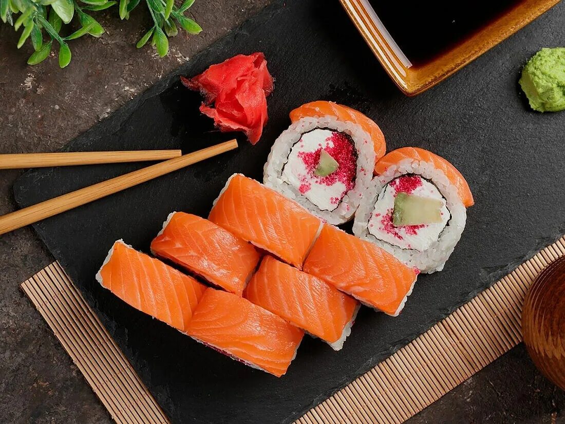 Красивые суши роллы фото Суши Salmon-lab - заказать доставку от 30 минут в Нижнем Новгороде