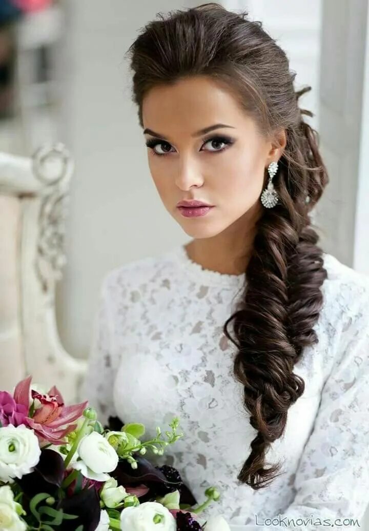 Красивые свадебные прически на длинные Pin on peinados Straight wedding hair, Trendy wedding hairstyles, Wedding hairst