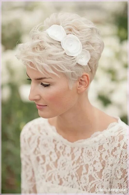 Красивые свадебные прически на короткие волосы Top 30 Trendy Short Hairstyles for Fine Hair - Coiffure mariage cheveux courts, 
