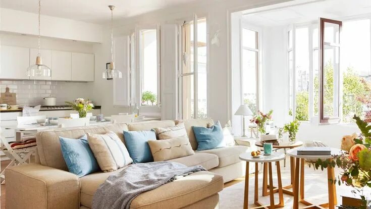 Красивые светлые интерьеры фото 7 Piezas imprescindibles para estudios pequeños Interiores de casa, Hogar, Dormi