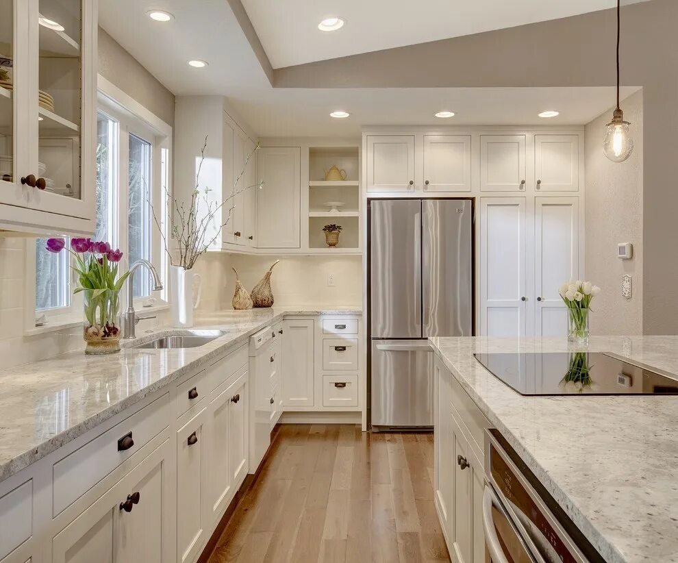 Красивые светлые кухни фото Open Kitchen Remodel - Неоклассика - Кухня - Сиэтл - от эксперта Andrya Cooper I