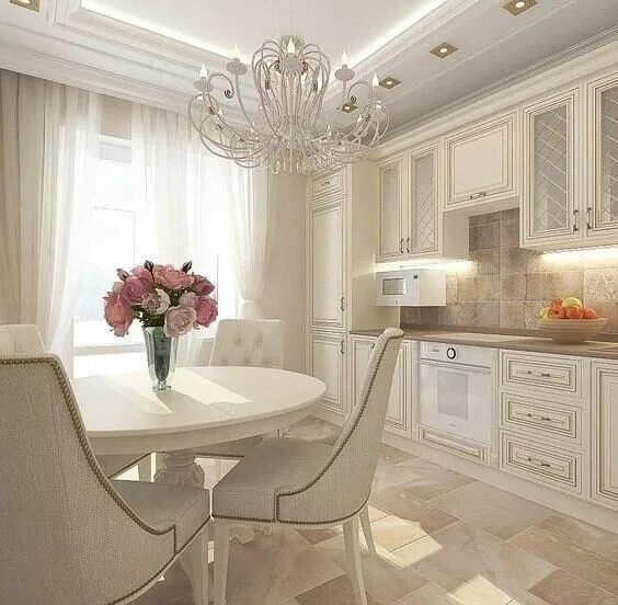 Красивые светлые кухни фото Бежевая кухня: стильные идеи, советы по оформлению и 150 вдохновляющих фото Inte