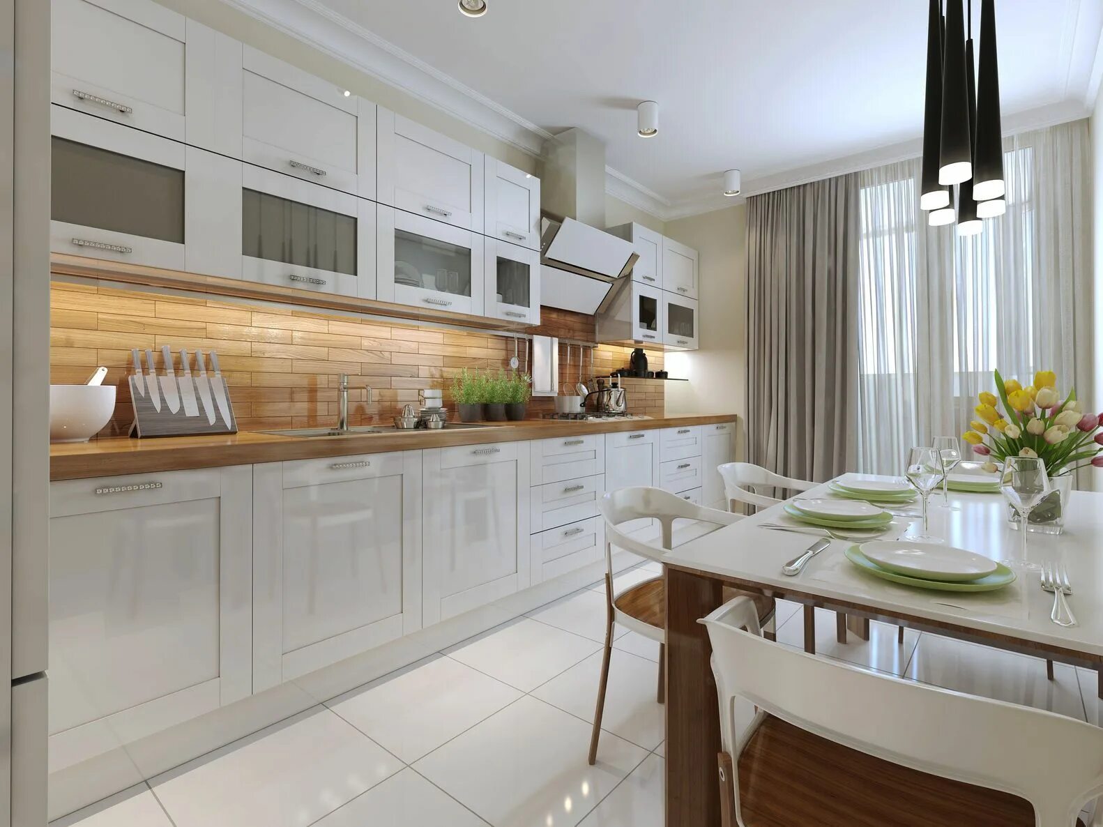 Красивые светлые кухни современные кухни фото Wouldn't You Like to Design a Nice streamlined, Contemporary Kitchen Cheap kitch