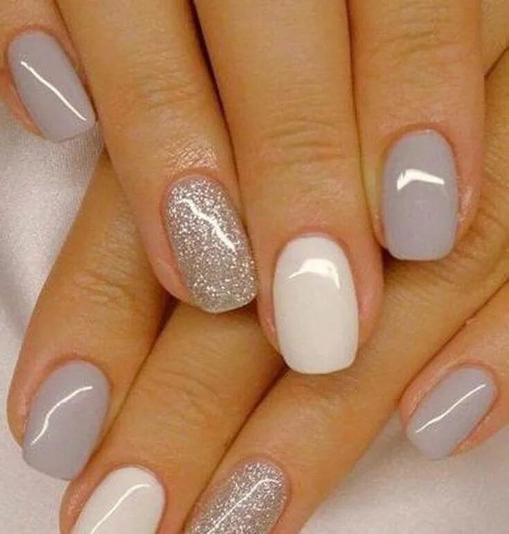 Красивые светлые ногти фото 40 Gorgeous Nail Color Ideas for Women Over 40 Grey gel nails, Pretty nails, Gor