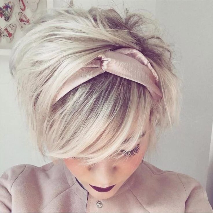 Красивые светлые волосы короткие фото Pin on grace Headbands for short hair, Headband hairstyles, Cute hairstyles for 