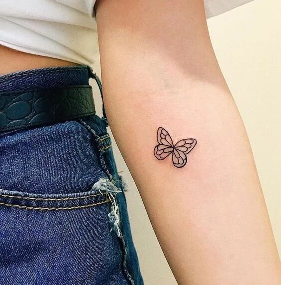 Красивые тату для девушек фото маленькие Pretty Butterfly Tattoo - Butterfly Simple Tattoos - Simple Tattoos - MomCanvas 