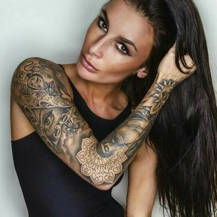 Красивые тату для женщин фото Pin by Katey Fortin on tattoo ideas Sleeve tattoos for women, Girl tattoos, Tatt